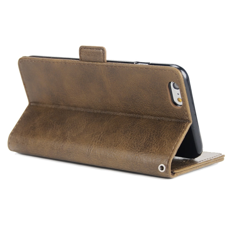 For iPhone 6s & 6 External Three Card Slots Leather Texture Horizontal Flip TPU + PU Case, with Card Slots & Holder & Wallet