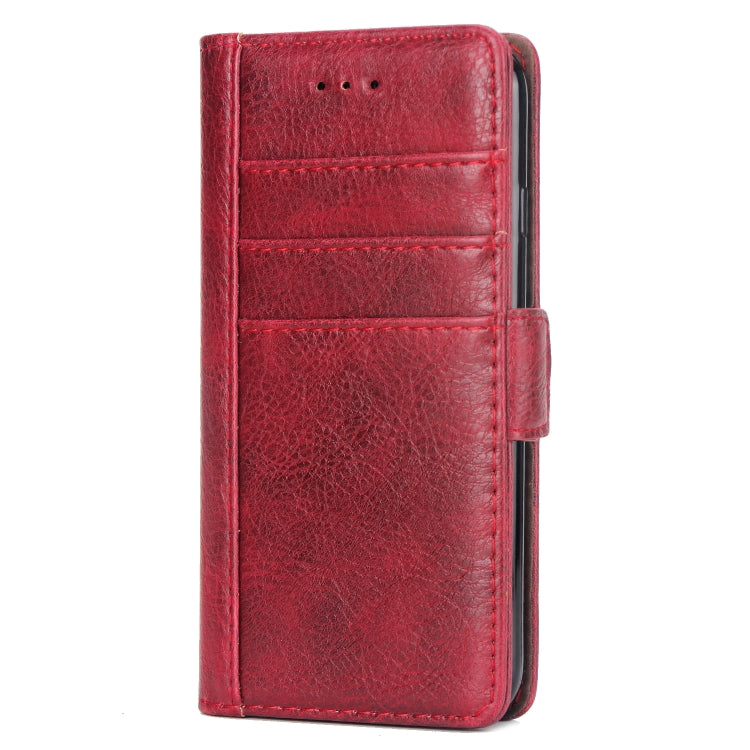 For iPhone SE 2020 & 8 & 7 External Three Card Slots Leather Texture Horizontal Flip TPU + PU Case, with Card Slots & Holder & Wallet