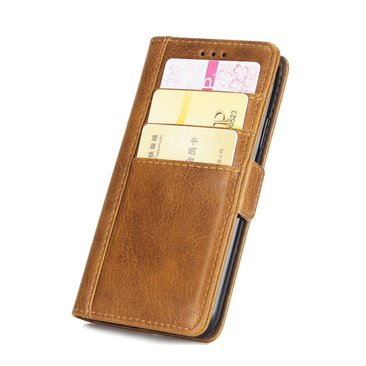 For iPhone X / XS External Three Card Slots Leather Texture Horizontal Flip TPU + PU Case, with Card Slots & Holder & Wallet