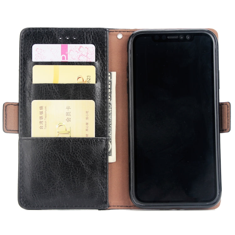 For iPhone XR External Three Card Slots Leather Texture Horizontal Flip TPU + PU Case with Card Slots & Holder & Wallet