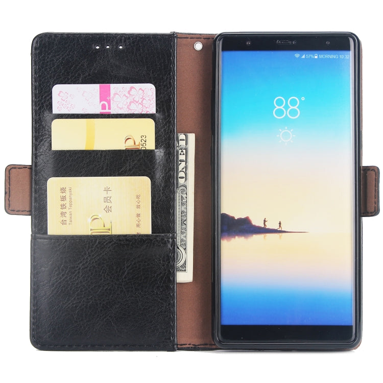 For Galaxy Note8 External Three Card Slots Leather Texture Horizontal Flip TPU + PU Case, with Card Slots & Holder & Wallet