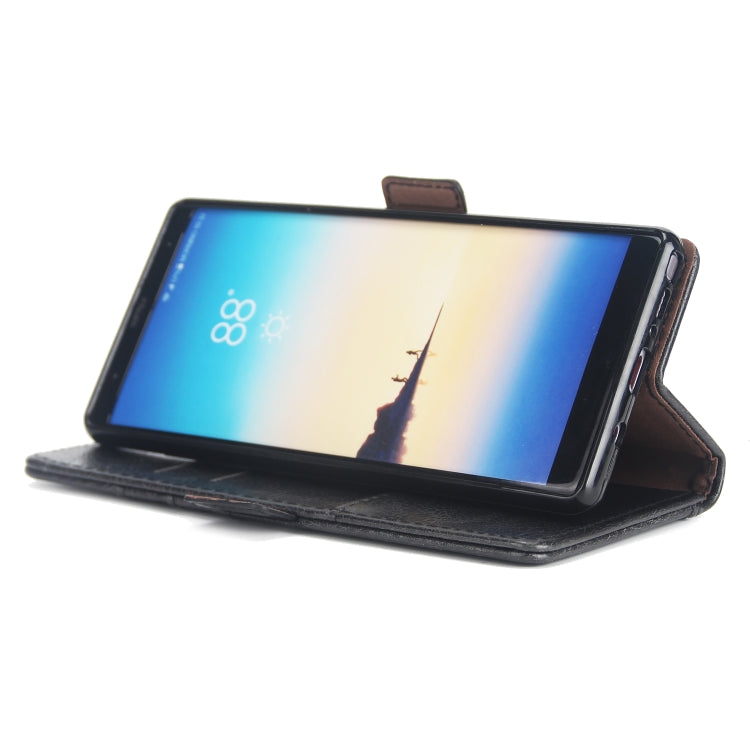 For Galaxy Note8 External Three Card Slots Leather Texture Horizontal Flip TPU + PU Case, with Card Slots & Holder & Wallet