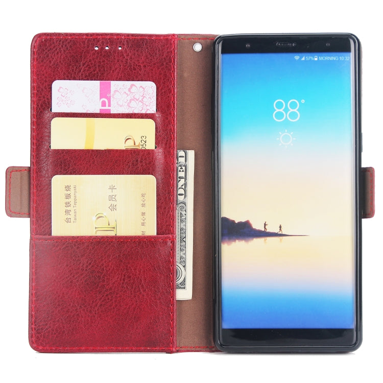 For Galaxy Note8 External Three Card Slots Leather Texture Horizontal Flip TPU + PU Case, with Card Slots & Holder & Wallet