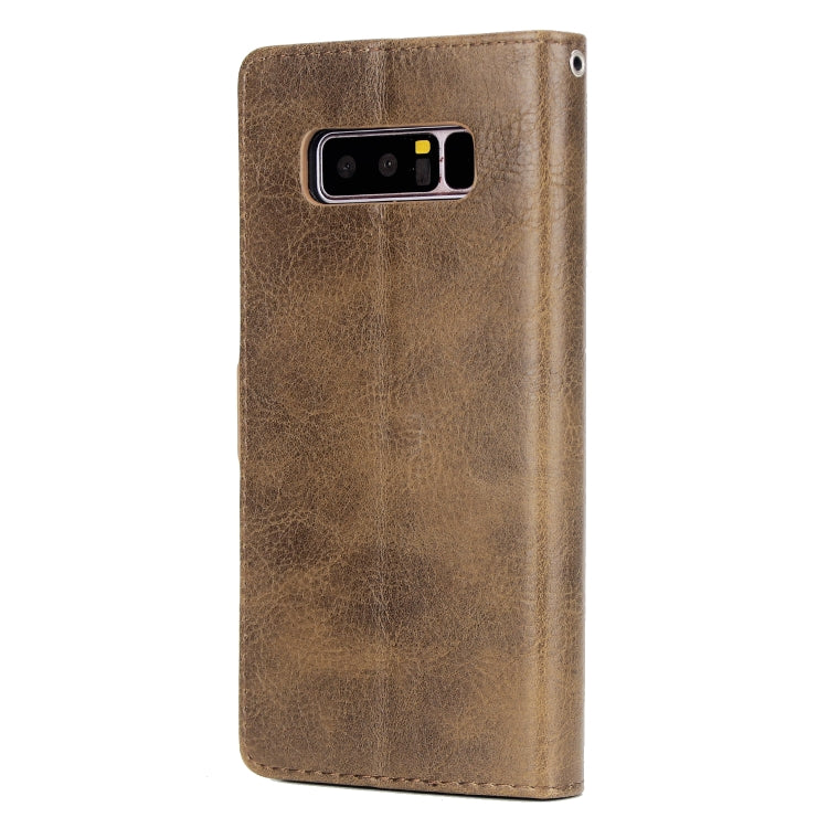 For Galaxy Note8 External Three Card Slots Leather Texture Horizontal Flip TPU + PU Case, with Card Slots & Holder & Wallet