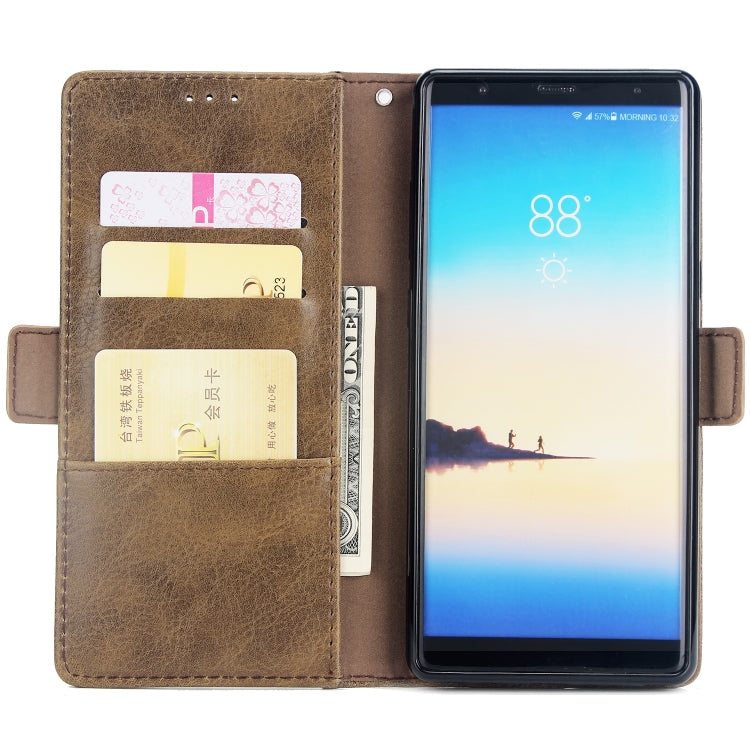 For Galaxy Note8 External Three Card Slots Leather Texture Horizontal Flip TPU + PU Case, with Card Slots & Holder & Wallet