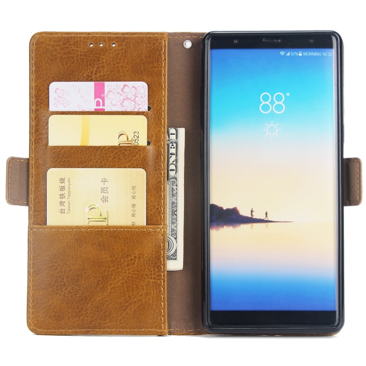 For Galaxy Note8 External Three Card Slots Leather Texture Horizontal Flip TPU + PU Case, with Card Slots & Holder & Wallet
