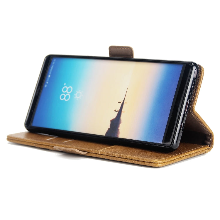 For Galaxy Note8 External Three Card Slots Leather Texture Horizontal Flip TPU + PU Case, with Card Slots & Holder & Wallet