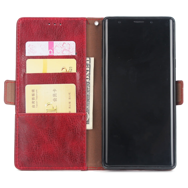 For Galaxy Note9 External Three Card Slots Leather Texture Horizontal Flip TPU + PU Case, with Card Slots & Holder & Wallet