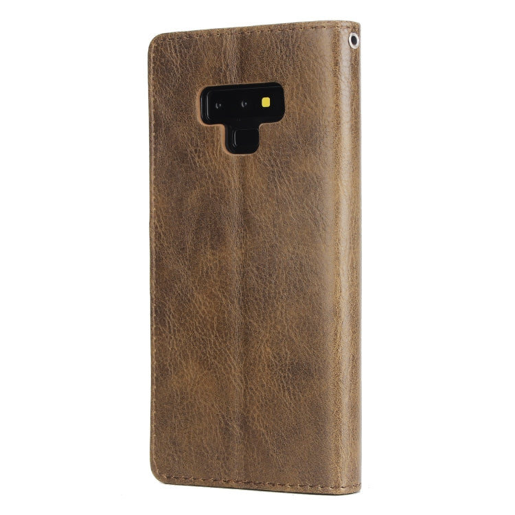 For Galaxy Note9 External Three Card Slots Leather Texture Horizontal Flip TPU + PU Case, with Card Slots & Holder & Wallet