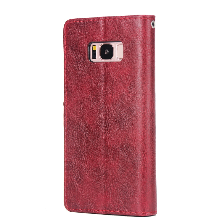 For Galaxy S8 External Three Card Slots Leather Texture Horizontal Flip TPU + PU Case, with Card Slots & Holder & Wallet