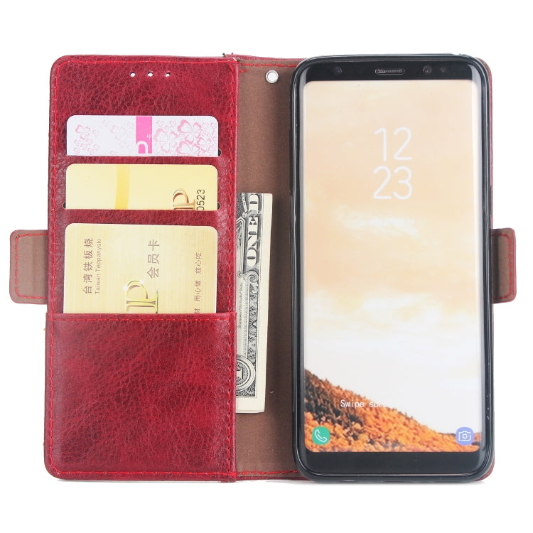For Galaxy S8 External Three Card Slots Leather Texture Horizontal Flip TPU + PU Case, with Card Slots & Holder & Wallet