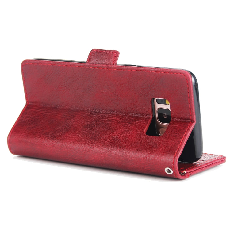 For Galaxy S8 External Three Card Slots Leather Texture Horizontal Flip TPU + PU Case, with Card Slots & Holder & Wallet