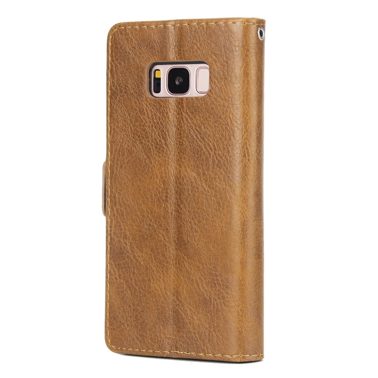 For Galaxy S8 External Three Card Slots Leather Texture Horizontal Flip TPU + PU Case, with Card Slots & Holder & Wallet