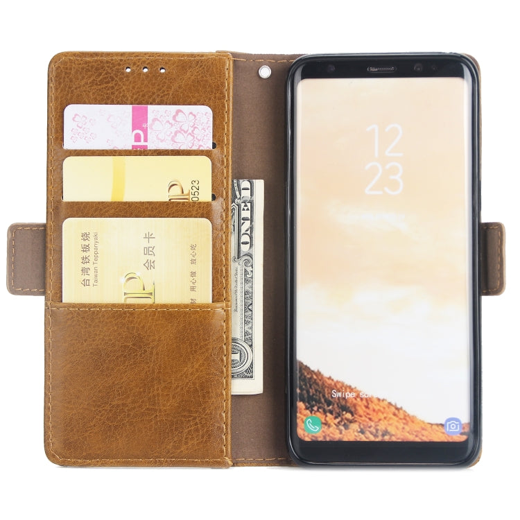For Galaxy S8 External Three Card Slots Leather Texture Horizontal Flip TPU + PU Case, with Card Slots & Holder & Wallet