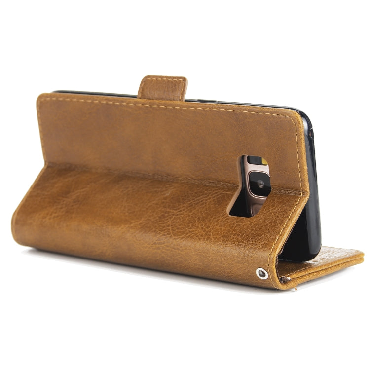 For Galaxy S8 External Three Card Slots Leather Texture Horizontal Flip TPU + PU Case, with Card Slots & Holder & Wallet