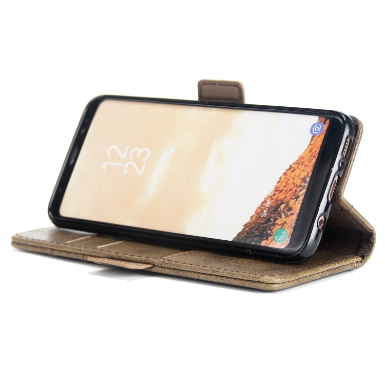 For Galaxy S8+ External Three Card Slots Leather Texture Horizontal Flip TPU + PU Case, with Card Slots & Holder & Wallet