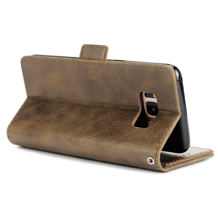 For Galaxy S8+ External Three Card Slots Leather Texture Horizontal Flip TPU + PU Case, with Card Slots & Holder & Wallet