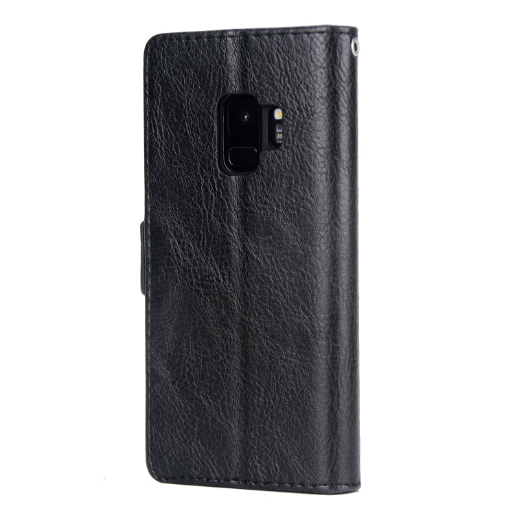 For Galaxy S9 External Three Card Slots Leather Texture Horizontal Flip TPU + PU Case, with Card Slots & Holder & Wallet