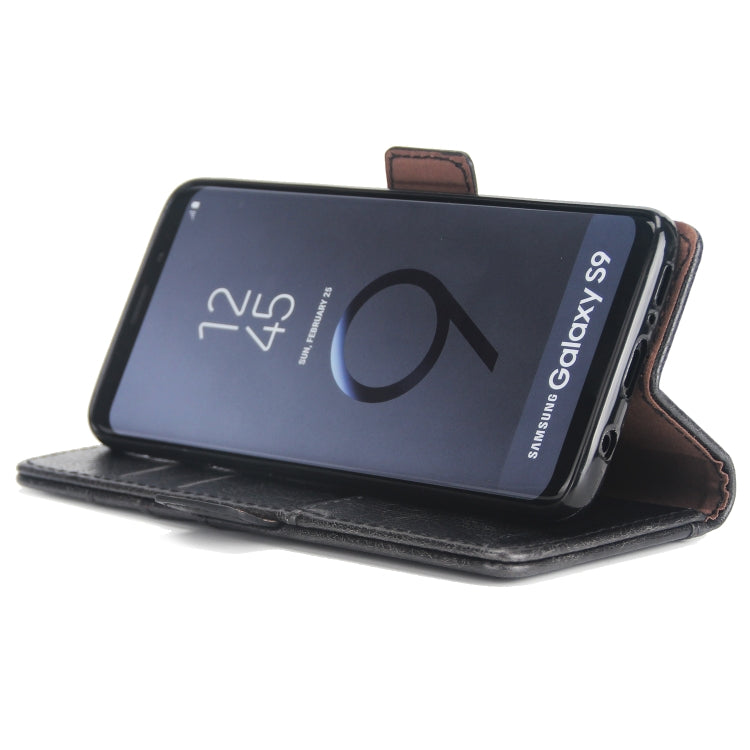 For Galaxy S9 External Three Card Slots Leather Texture Horizontal Flip TPU + PU Case, with Card Slots & Holder & Wallet