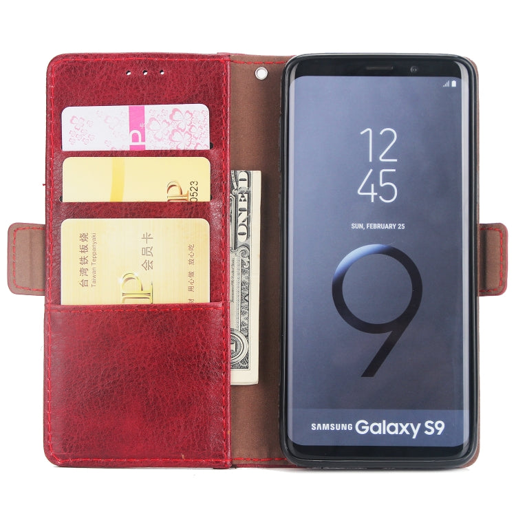 For Galaxy S9 External Three Card Slots Leather Texture Horizontal Flip TPU + PU Case, with Card Slots & Holder & Wallet