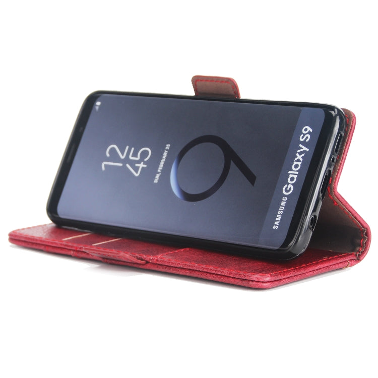 For Galaxy S9 External Three Card Slots Leather Texture Horizontal Flip TPU + PU Case, with Card Slots & Holder & Wallet