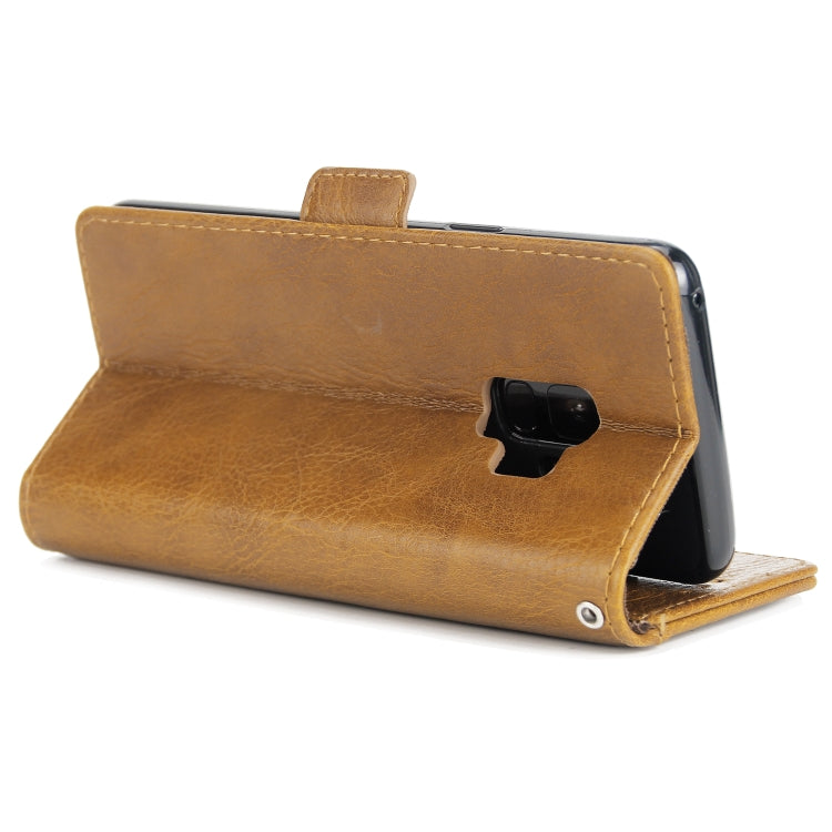 For Galaxy S9 External Three Card Slots Leather Texture Horizontal Flip TPU + PU Case, with Card Slots & Holder & Wallet