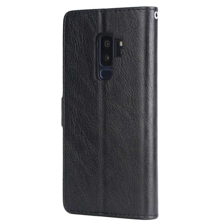 For Galaxy S9+ External Three Card Slots Leather Texture Horizontal Flip TPU + PU Case, with Card Slots & Holder & Wallet
