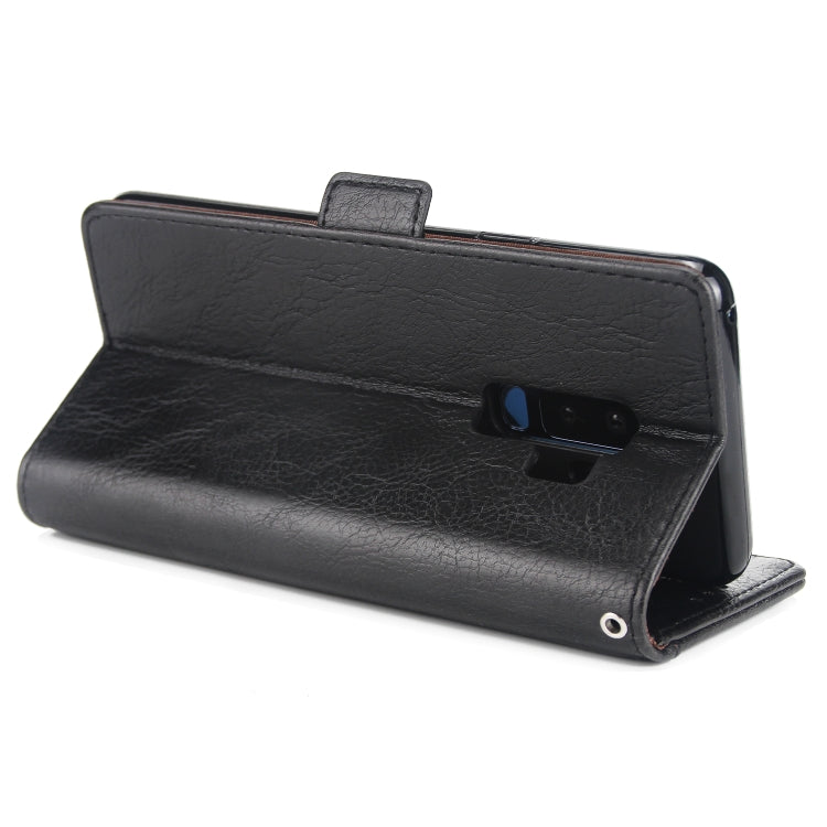 For Galaxy S9+ External Three Card Slots Leather Texture Horizontal Flip TPU + PU Case, with Card Slots & Holder & Wallet