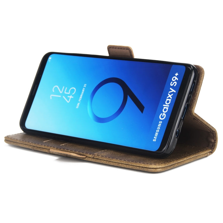 For Galaxy S9+ External Three Card Slots Leather Texture Horizontal Flip TPU + PU Case, with Card Slots & Holder & Wallet