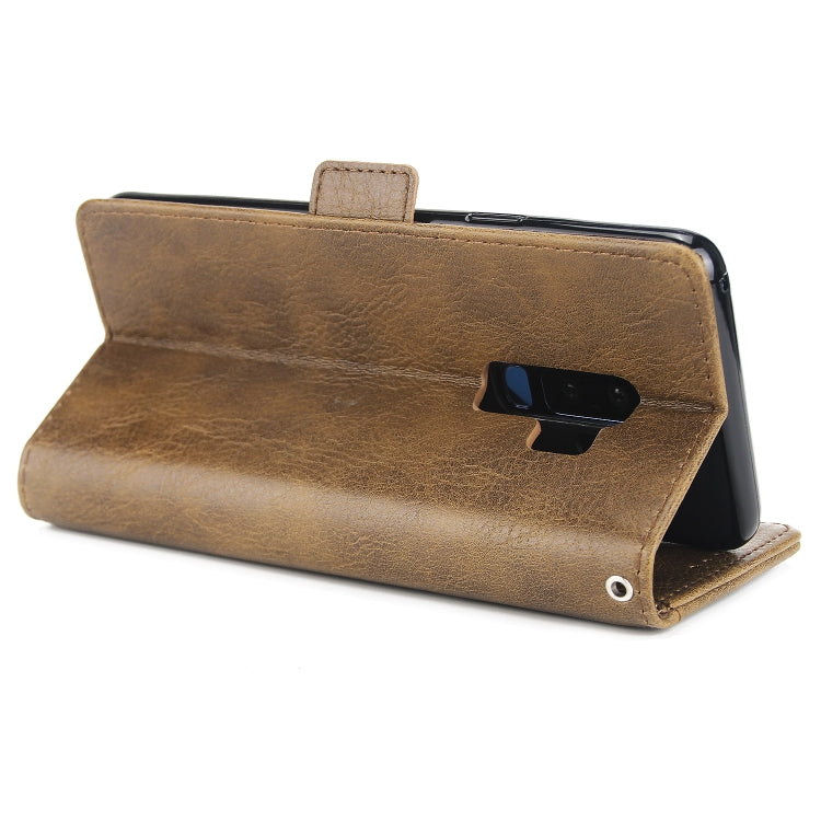 For Galaxy S9+ External Three Card Slots Leather Texture Horizontal Flip TPU + PU Case, with Card Slots & Holder & Wallet