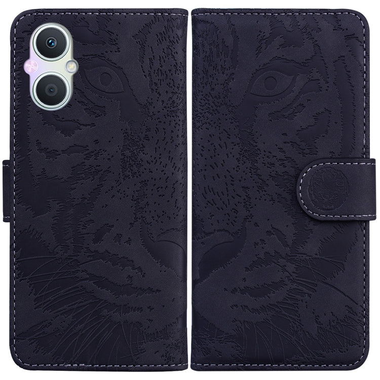 For OPPO A96 5G / Reno7 Z 5G Tiger Embossing Pattern Leather Phone Case