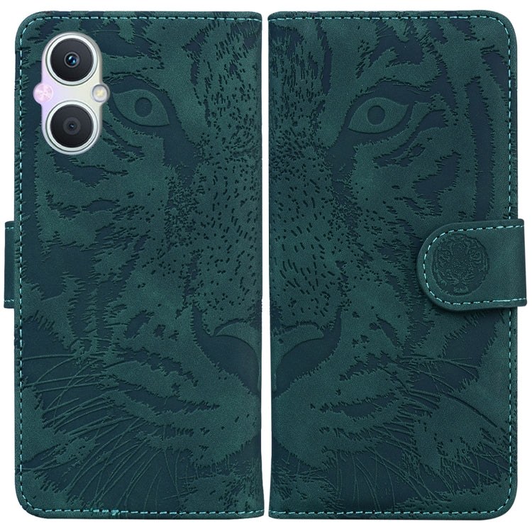 For OPPO A96 5G / Reno7 Z 5G Tiger Embossing Pattern Leather Phone Case