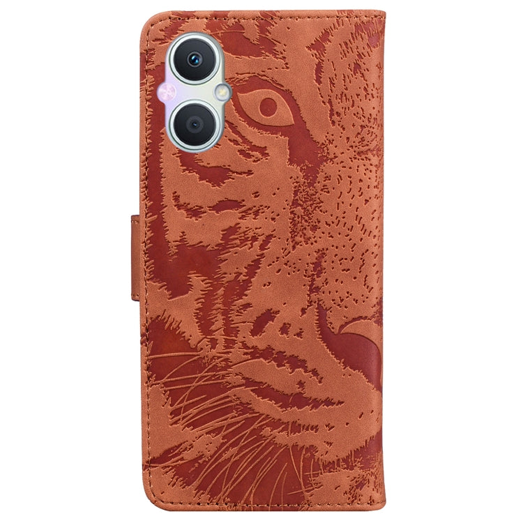 For OPPO A96 5G / Reno7 Z 5G Tiger Embossing Pattern Leather Phone Case