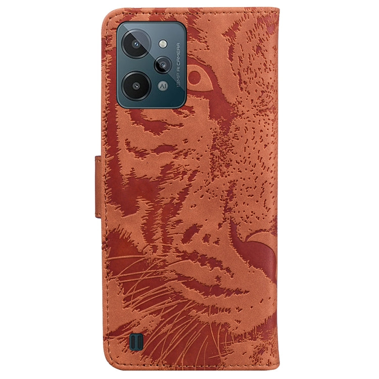 For OPPO Realme C31 Tiger Embossing Pattern Leather Phone Case