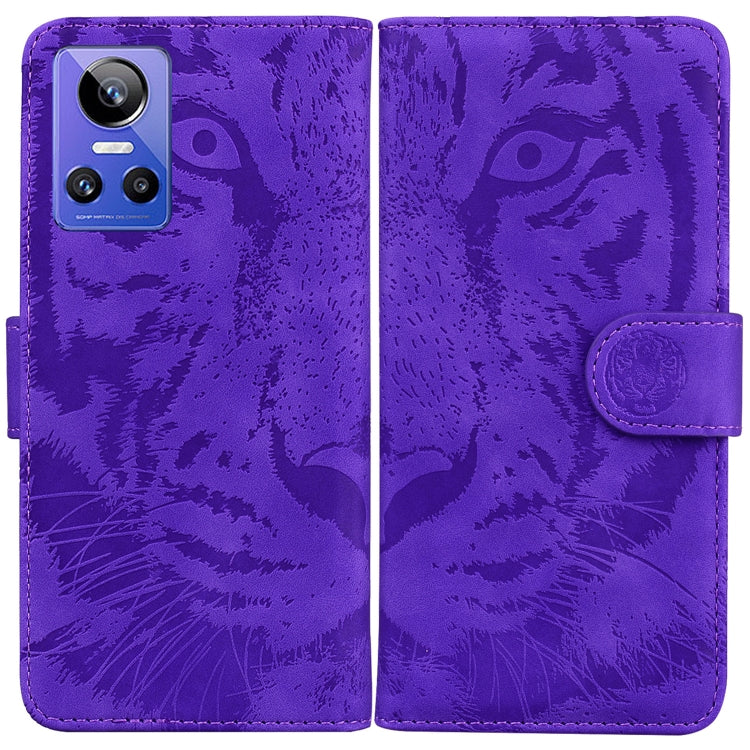 For OPPO Realme GT Neo3 Tiger Embossing Pattern Leather Phone Case