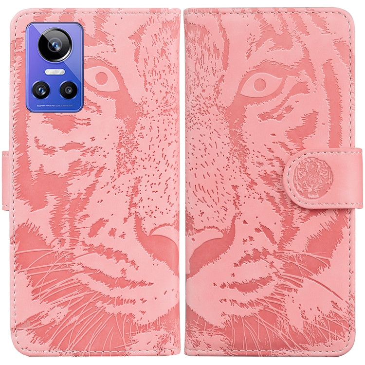 For OPPO Realme GT Neo3 Tiger Embossing Pattern Leather Phone Case