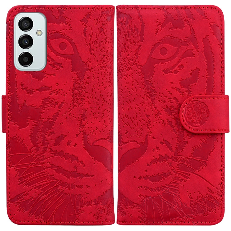 For Samsung Galaxy M23 / F23 Tiger Embossing Pattern Leather Phone Case