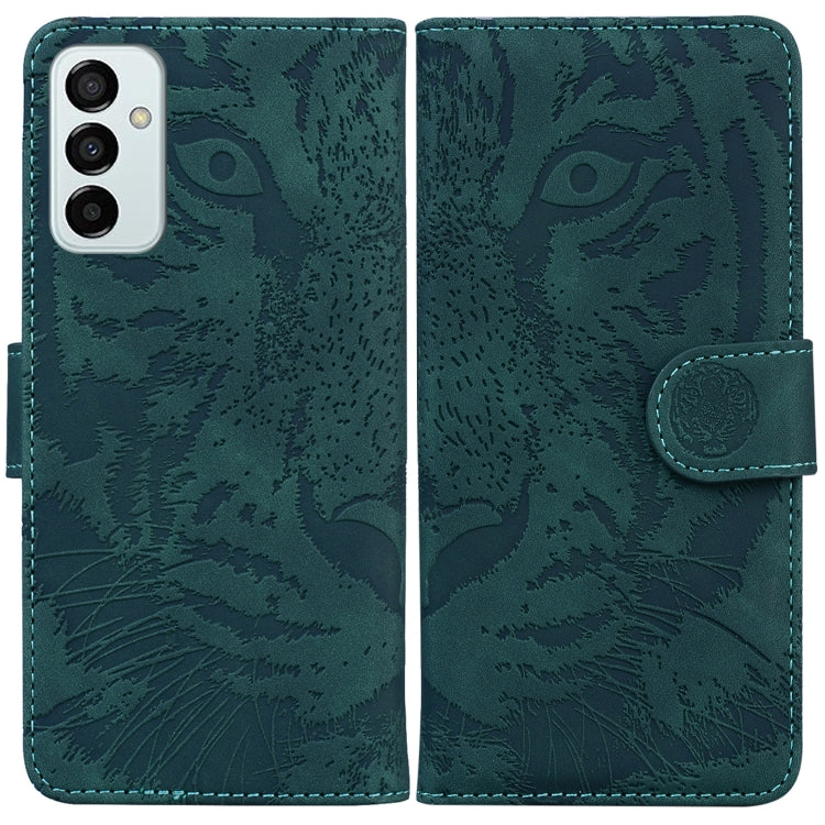 For Samsung Galaxy M23 / F23 Tiger Embossing Pattern Leather Phone Case