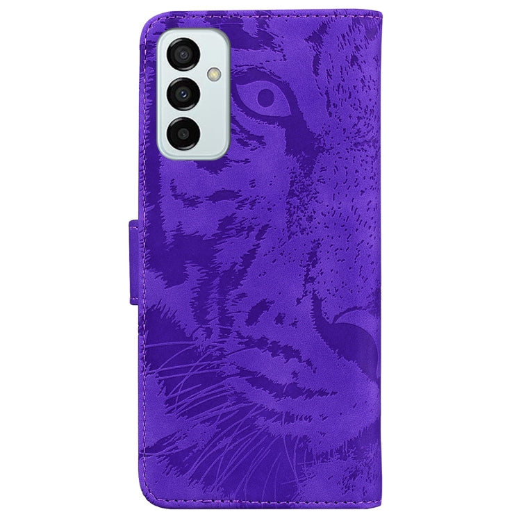 For Samsung Galaxy M23 / F23 Tiger Embossing Pattern Leather Phone Case