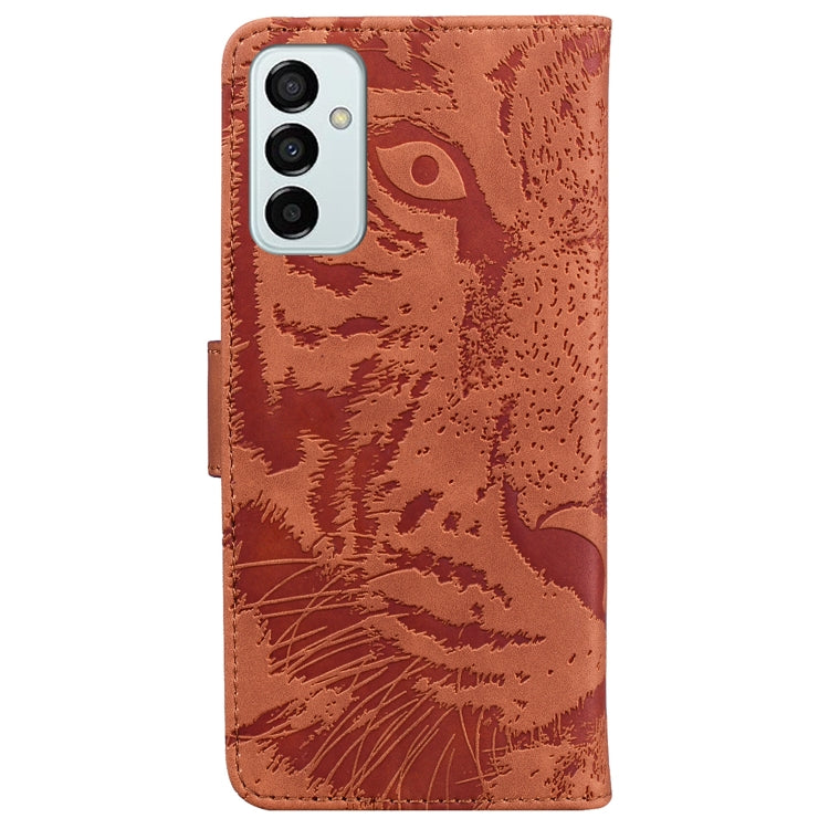 For Samsung Galaxy M23 / F23 Tiger Embossing Pattern Leather Phone Case