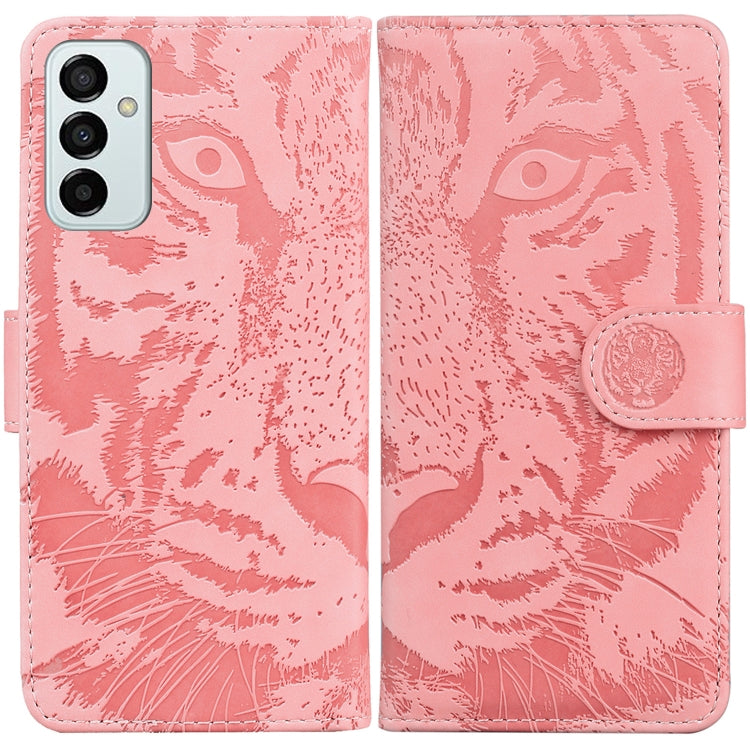 For Samsung Galaxy M23 / F23 Tiger Embossing Pattern Leather Phone Case