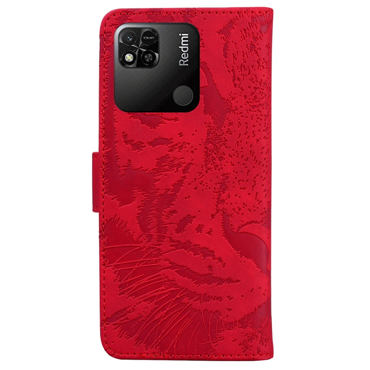 For Xiaomi Redmi 10A Tiger Embossing Pattern Leather Phone Case