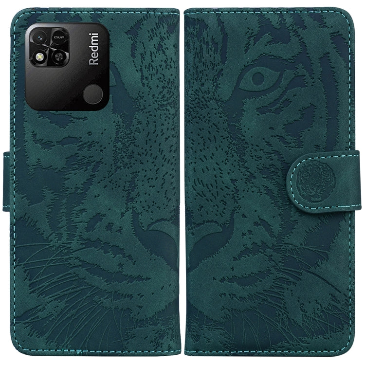 For Xiaomi Redmi 10A Tiger Embossing Pattern Leather Phone Case