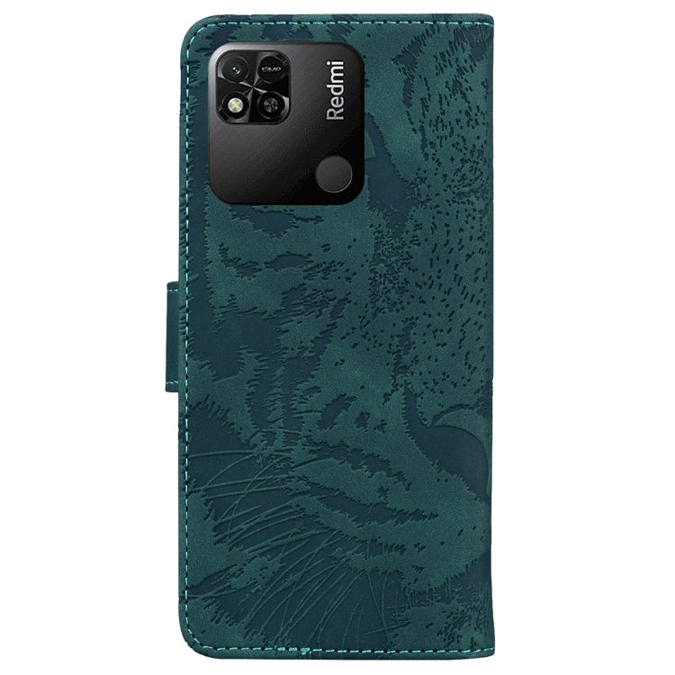 For Xiaomi Redmi 10A Tiger Embossing Pattern Leather Phone Case