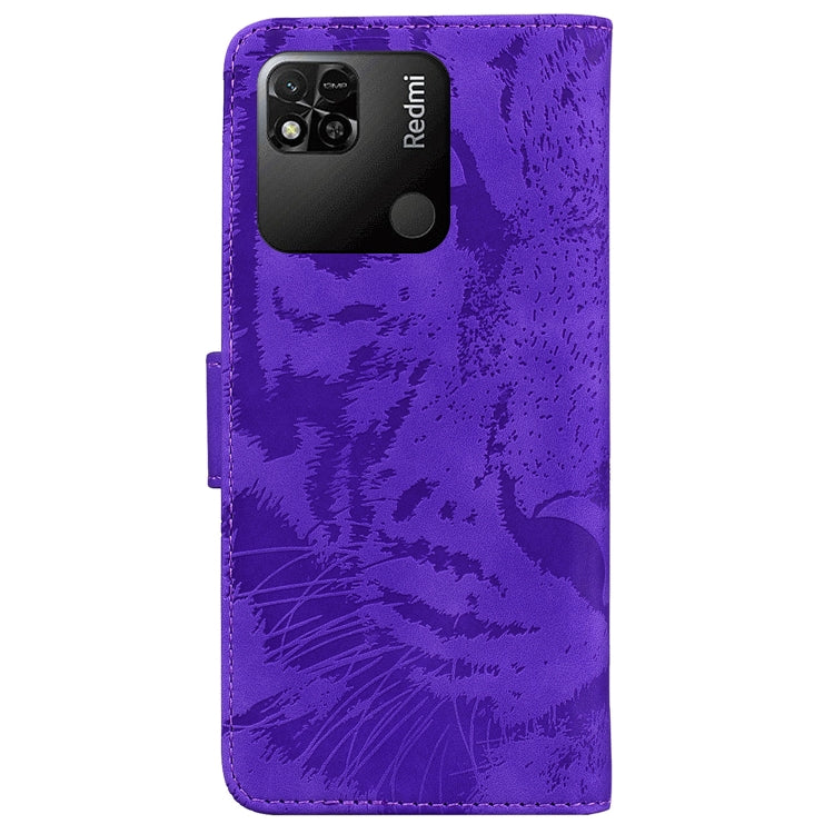 For Xiaomi Redmi 10A Tiger Embossing Pattern Leather Phone Case