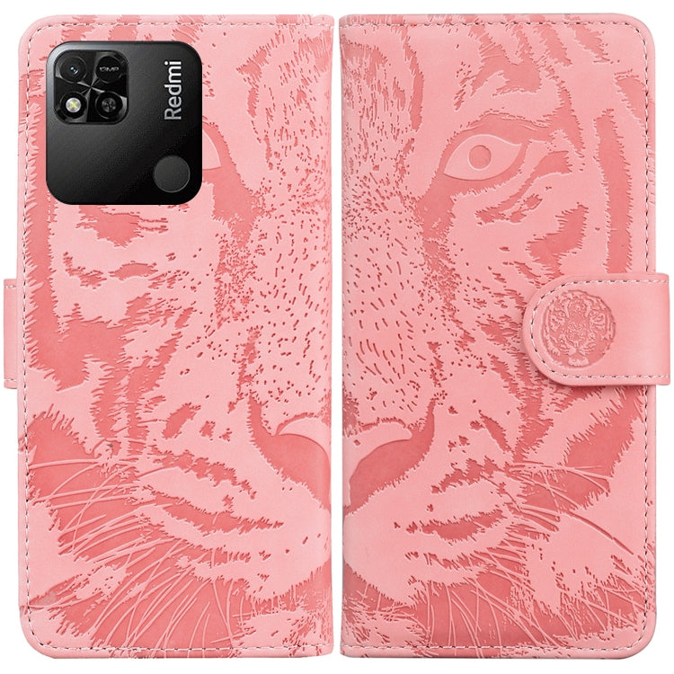 For Xiaomi Redmi 10A Tiger Embossing Pattern Leather Phone Case