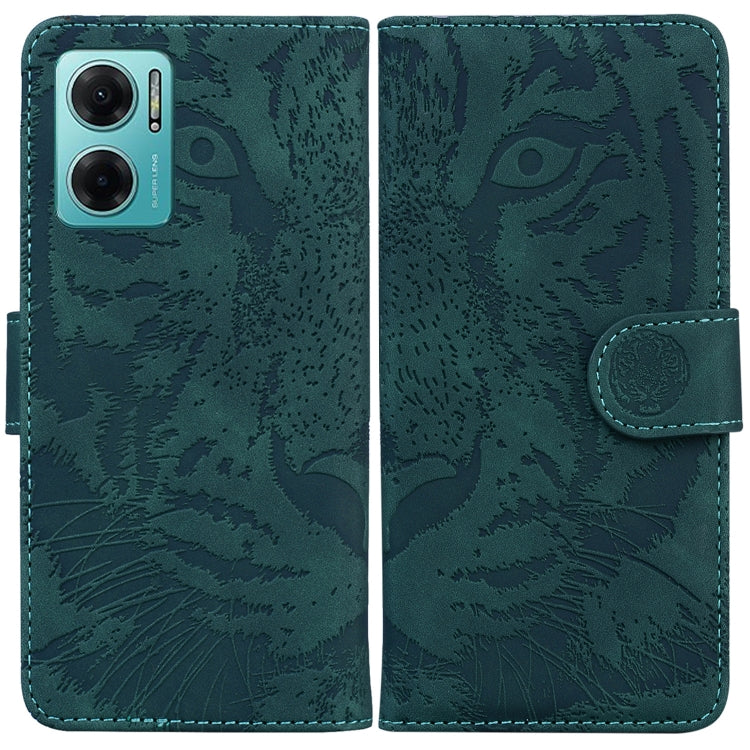 For Xiaomi Redmi Note 11E / Redmi 10 5G Tiger Embossing Pattern Leather Phone Case