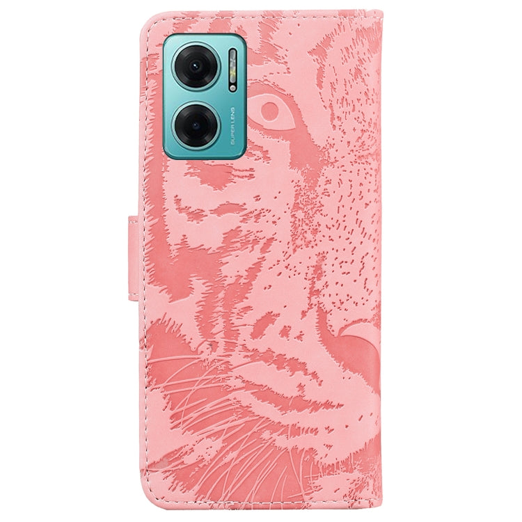 For Xiaomi Redmi Note 11E / Redmi 10 5G Tiger Embossing Pattern Leather Phone Case