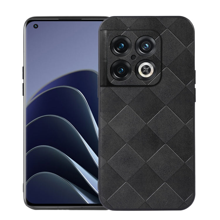 For OnePlus 10 Pro 5G Weave Plaid PU Phone Case