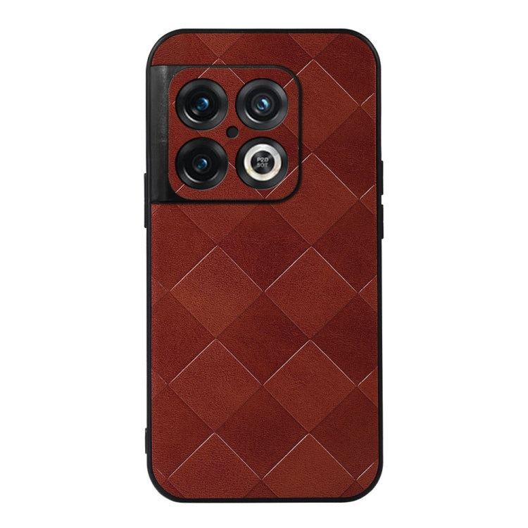 For OnePlus 10 Pro 5G Weave Plaid PU Phone Case